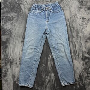 L.L. Bean Flannel Lined Jeans Womens 10 Blue High Waisted Straight Leg Denim